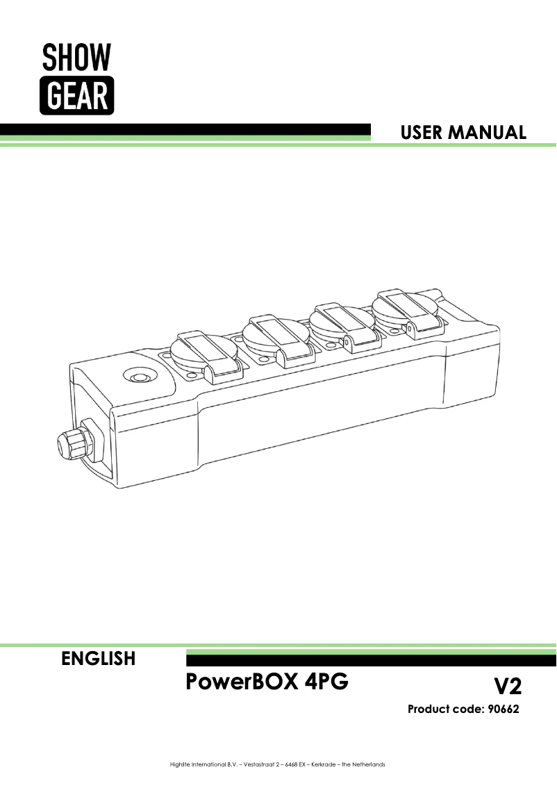 Image de la première page du manuel de l'appareil PowerBOX 4PG