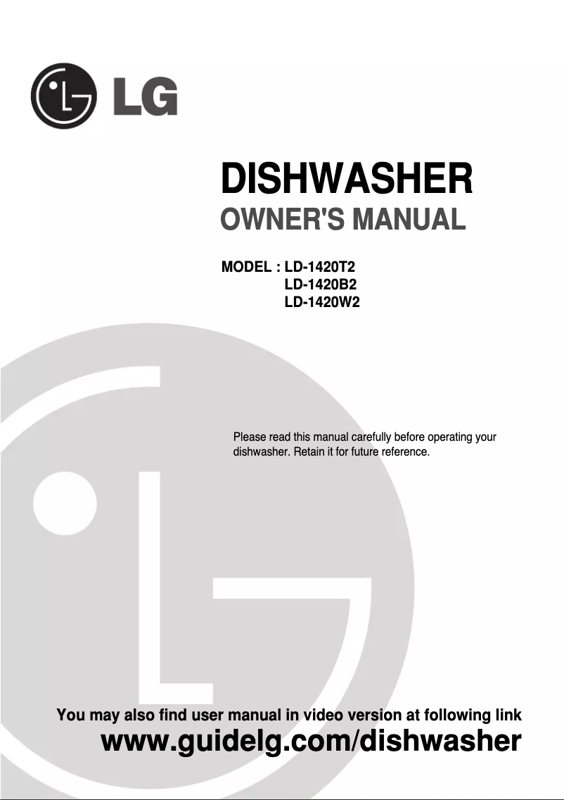 Page 1 de la notice Manuel utilisateur LG LD-1420T2
