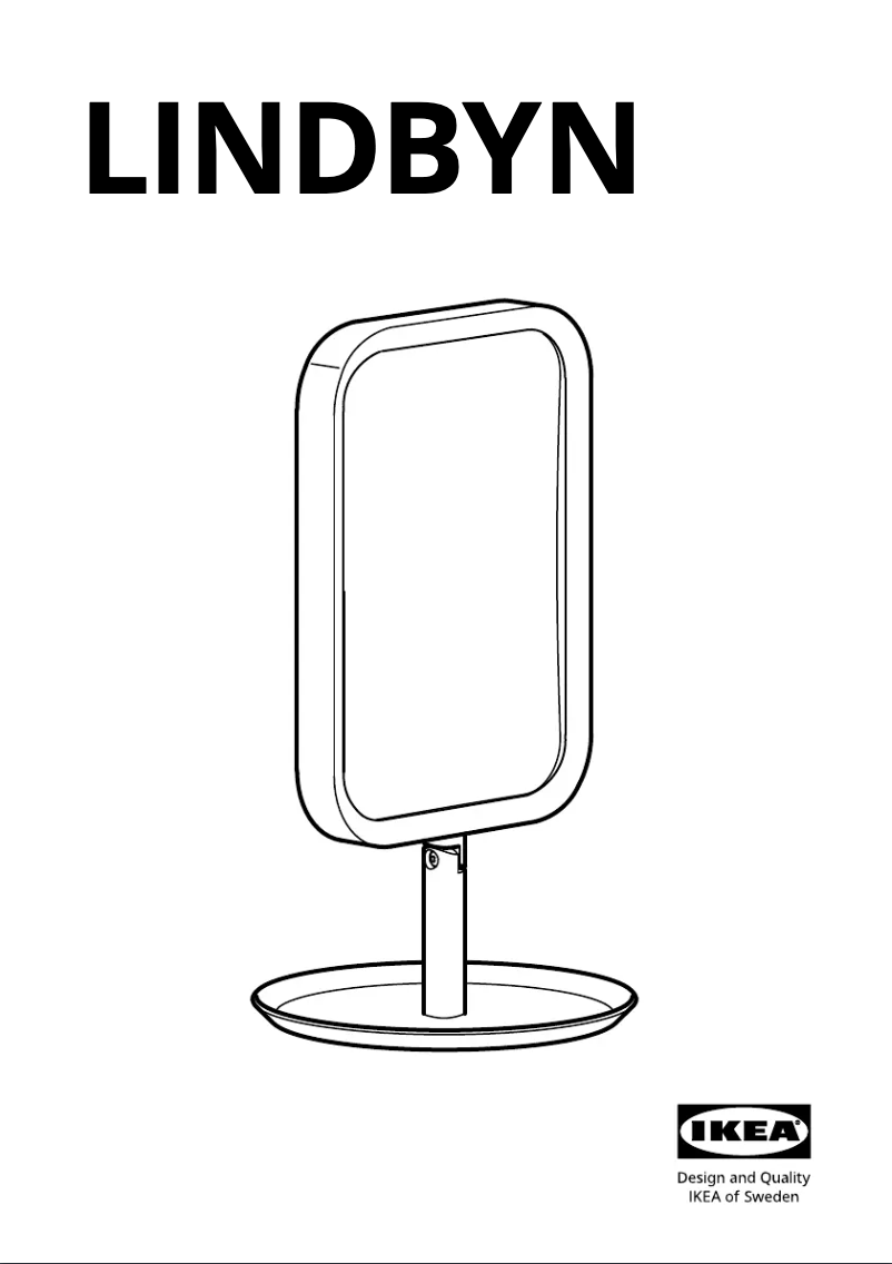 Page 1 de la notice Manuel utilisateur Ikea LINDBYN 504.863.39