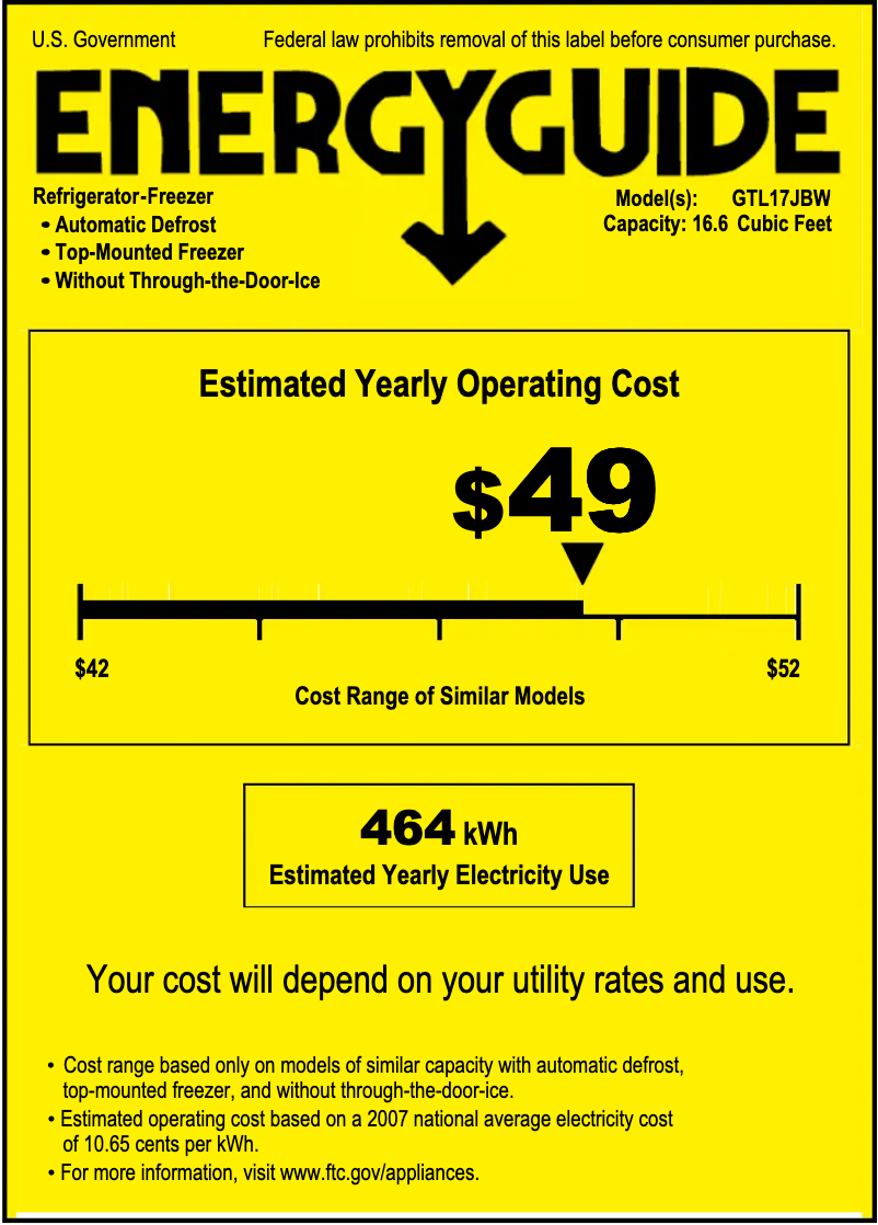 Image de la première page du manuel de l'appareil GTL17JBWBS