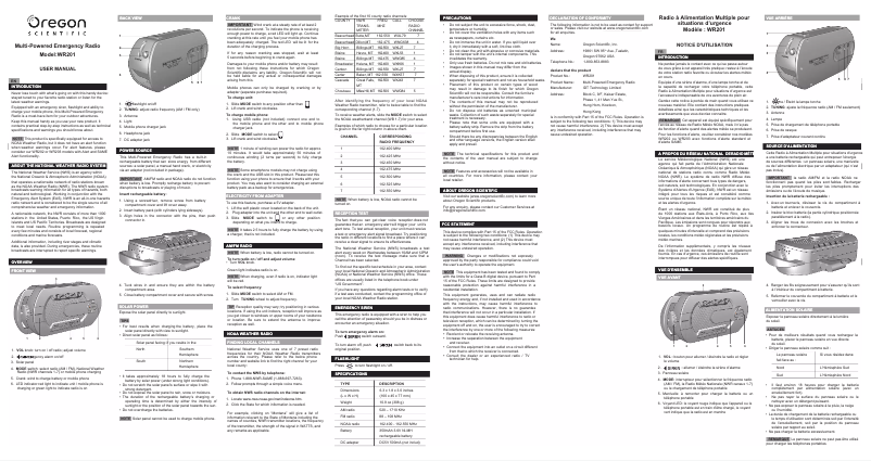 Page n°1 - Manuel utilisateur Oregon Scientific WR201