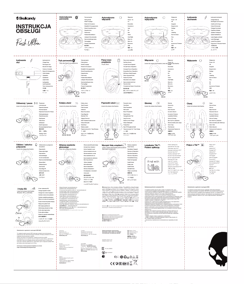 Page 1 de la notice Manuel utilisateur Skullcandy Push Ultra
