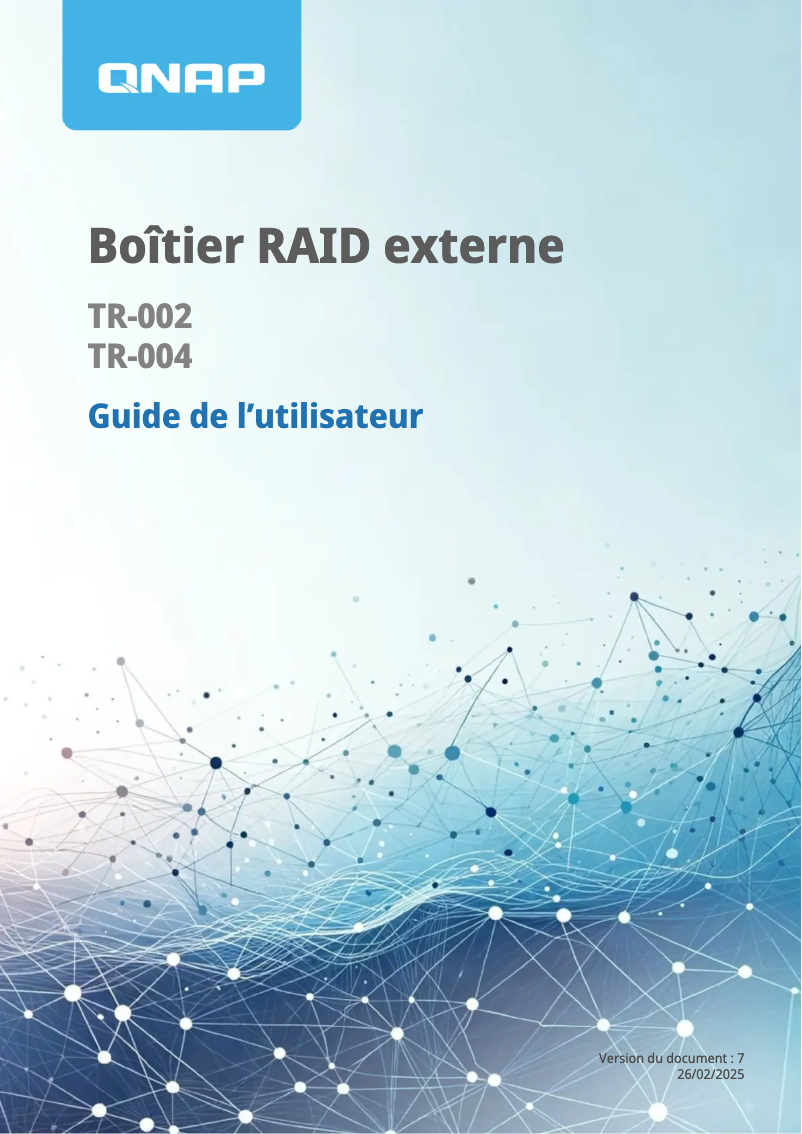 Page n°1 - Manuel utilisateur QNAP TR-004