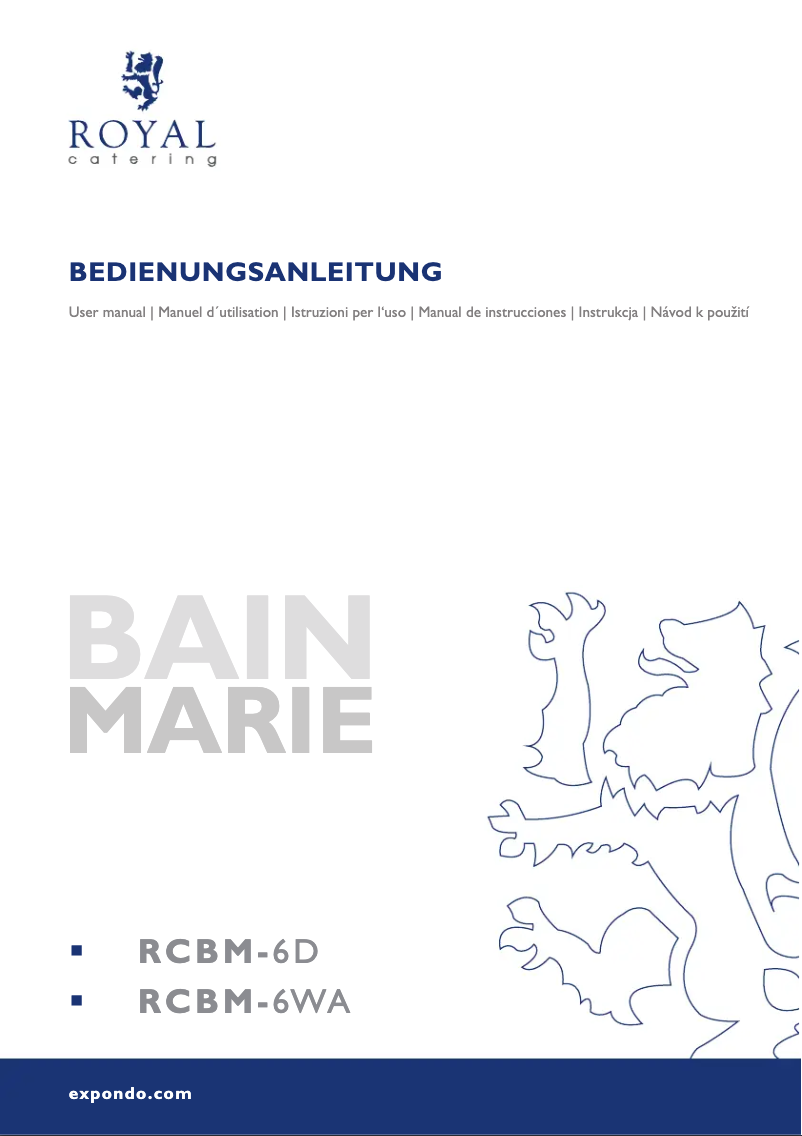 Page 1 de la notice Manuel utilisateur Royal Catering RCBM-6WA