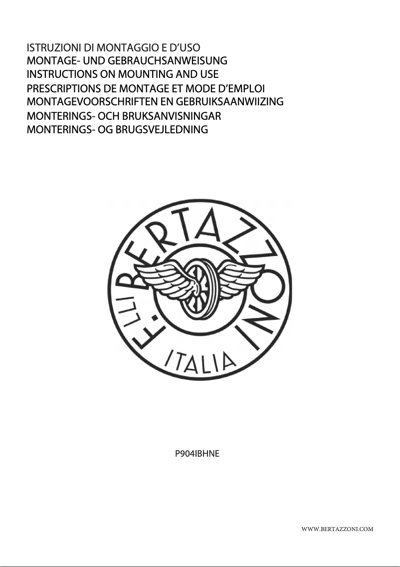 Page n°1 - Mode d'emploi Bertazzoni P904IBHNE