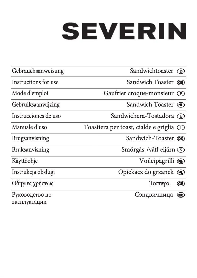 Page n°1 - Manuel utilisateur Severin SA 2966