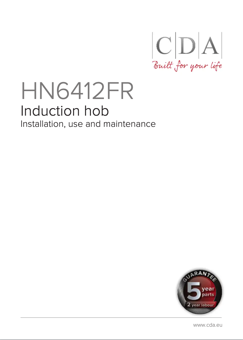 Page n°1 - Manuel utilisateur CDA HN6412FR