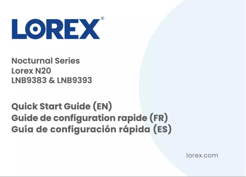 Page n°1 - Guide de démarrage rapide Lorex LNB9393