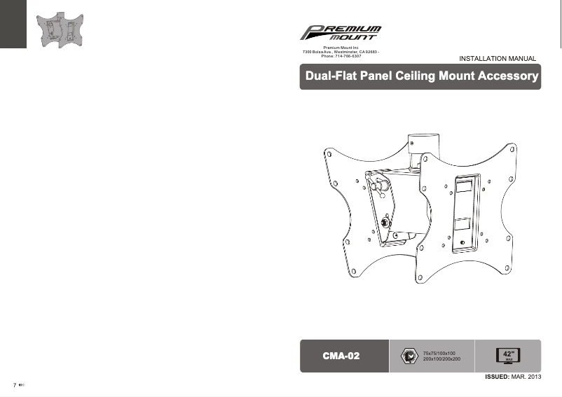 Image de la première page du manuel de l'appareil CMA-02