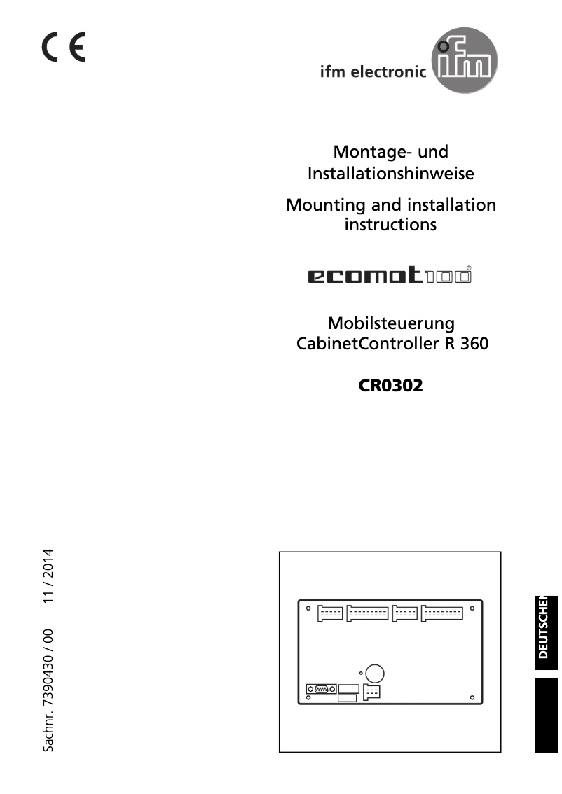 Image de la première page du manuel de l'appareil CR0302