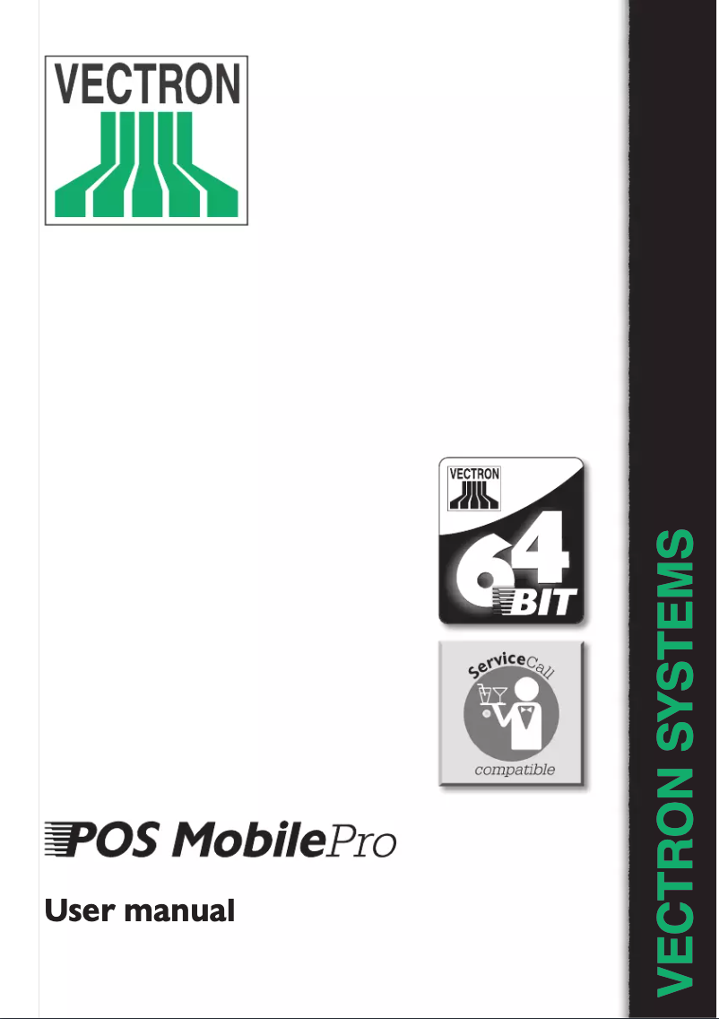 Page 1 de la notice Manuel utilisateur Vectron POS MobilePro