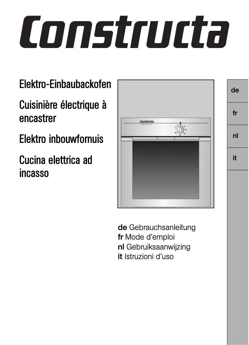Page 1 de la notice Manuel utilisateur Constructa CF11850