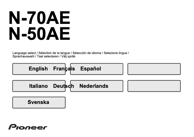 Image de la première page du manuel de l'appareil N-70AE