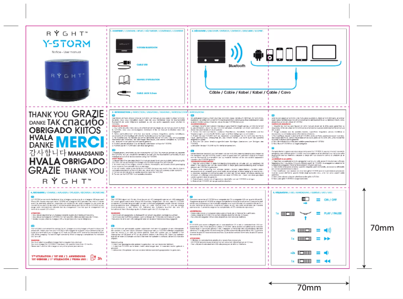 Page n°1 - Manuel utilisateur Ryght Y-Storm