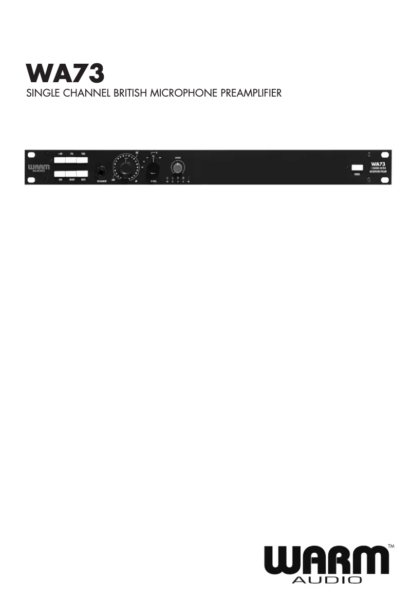 Página 1 del manual Manual de usuario Warm Audio WA73
