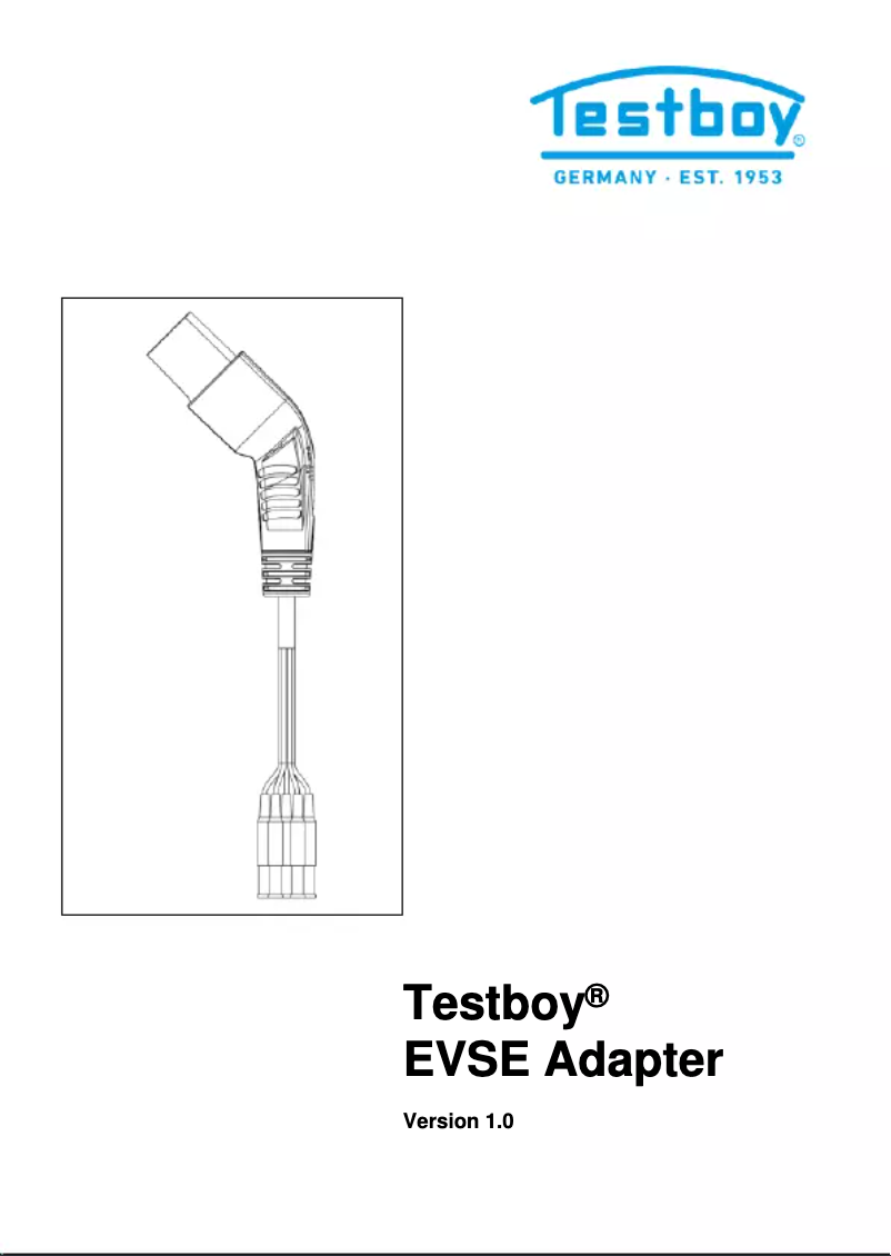 Page n°1 - Manuel utilisateur Testboy EVSE Adapter