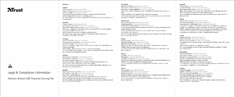 Image de la première page du manuel de l'appareil Xstream Breeze