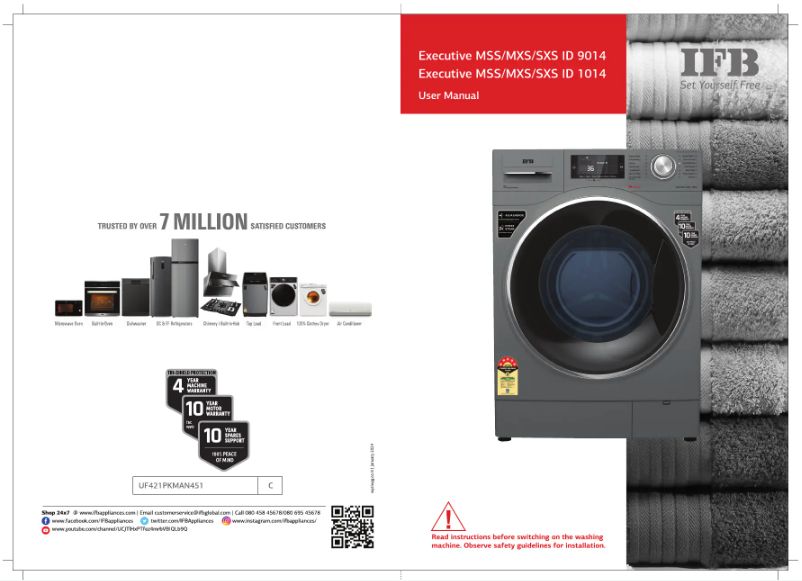 Page 1 de la notice Manuel utilisateur IFB Executive MXS ID 1014