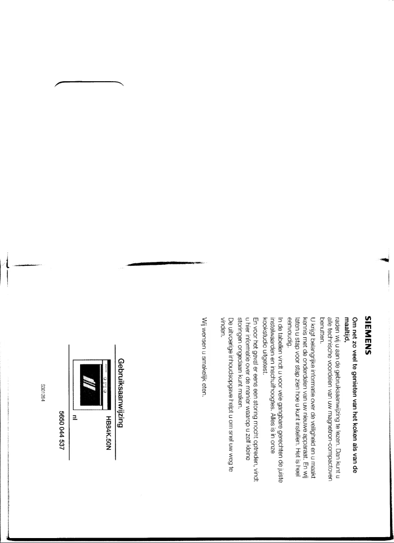 Image de la première page du manuel de l'appareil HB84K.50