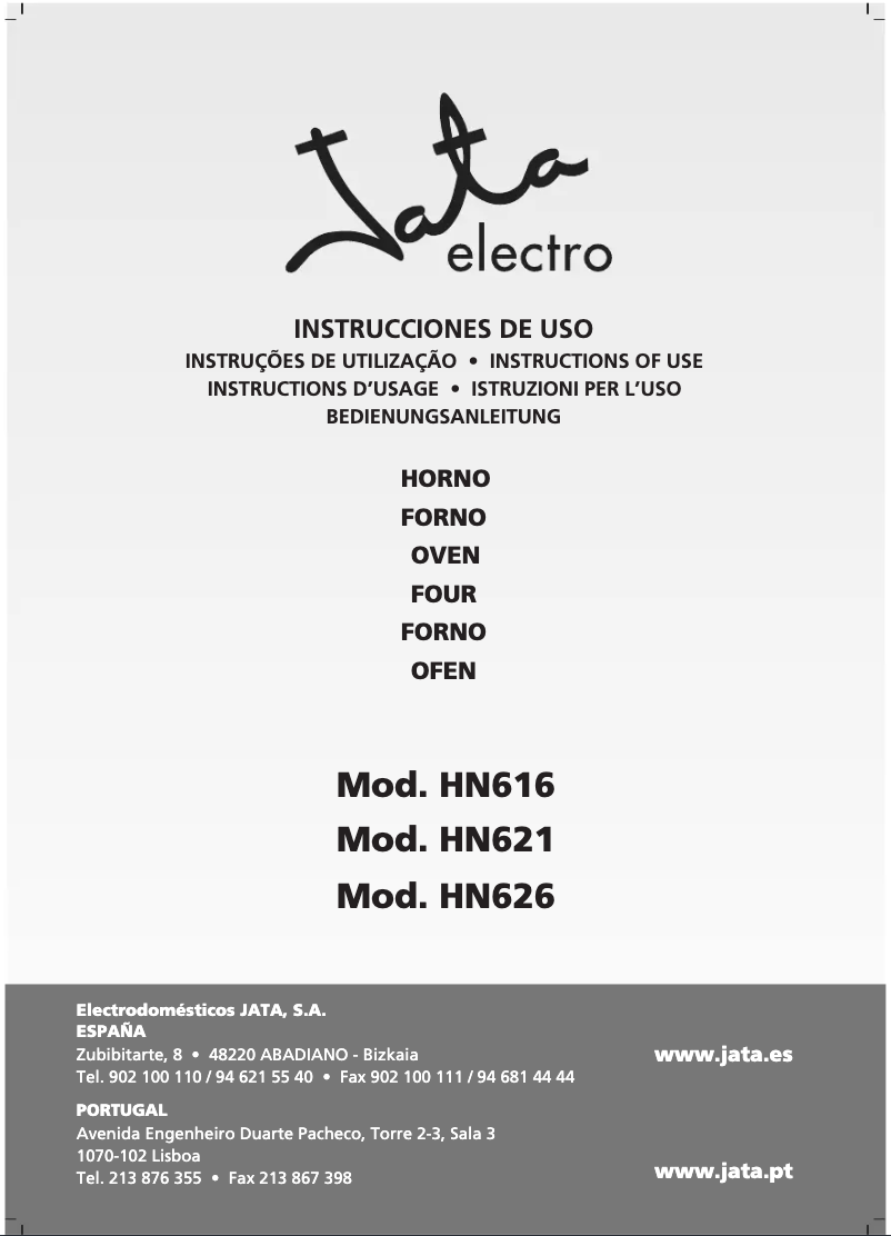 Page 1 of the manual User Manual Jata HN616