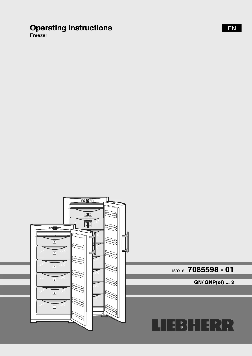 Page 1 de la notice Manuel utilisateur Liebherr GNP 2713-22