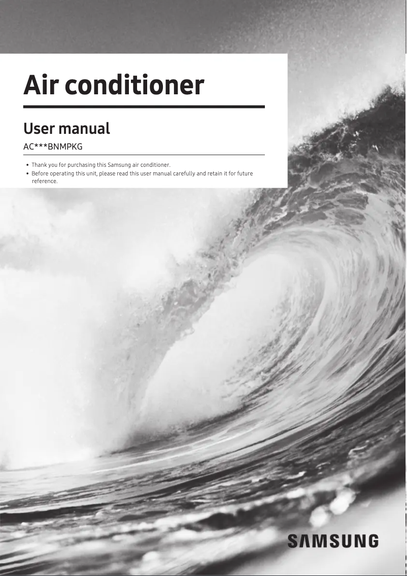 Page n°1 - Manuel utilisateur Samsung AC120BNMPKG