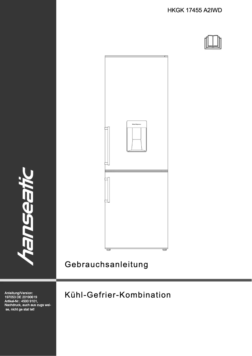 Page n°1 - Manuel utilisateur Hanseatic HKGK17455A2IWD