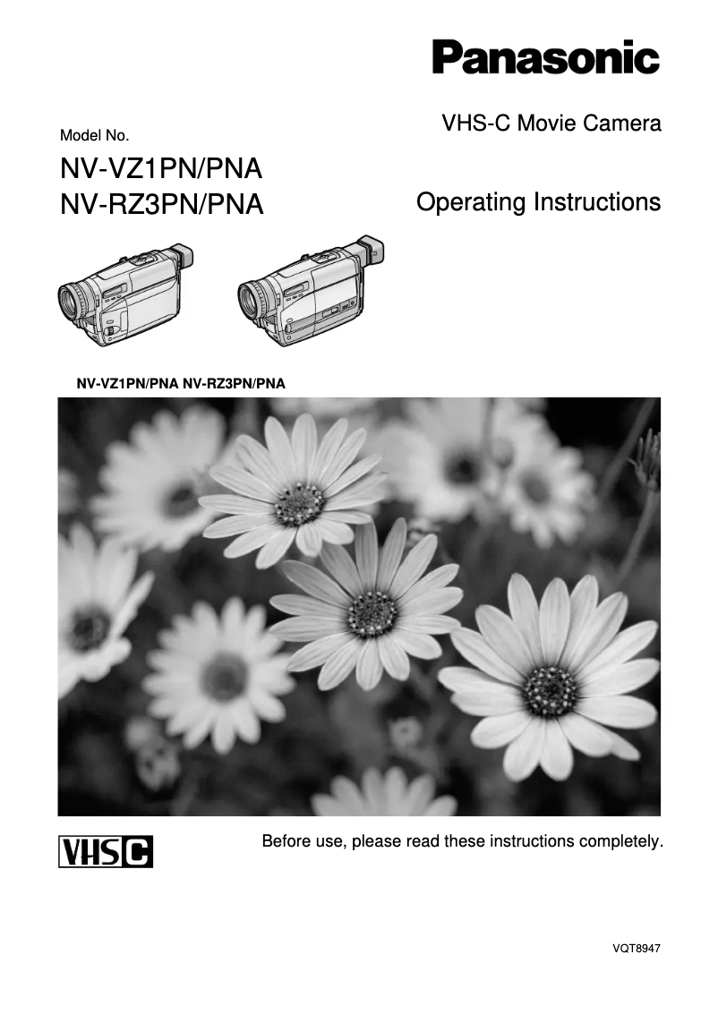 Page n°1 - Manuel utilisateur Panasonic NV-RZ3PNA