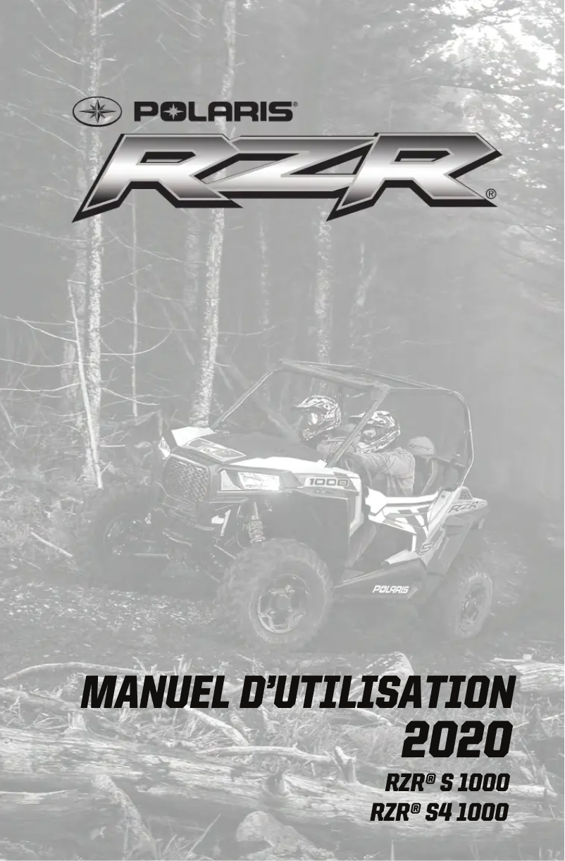 Image de la première page du manuel de l'appareil RZR S4 1000 (2020)