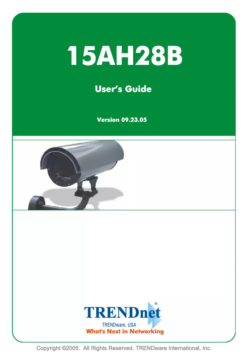 Page 1 de la notice Manuel utilisateur TRENDnet 15-AH28B