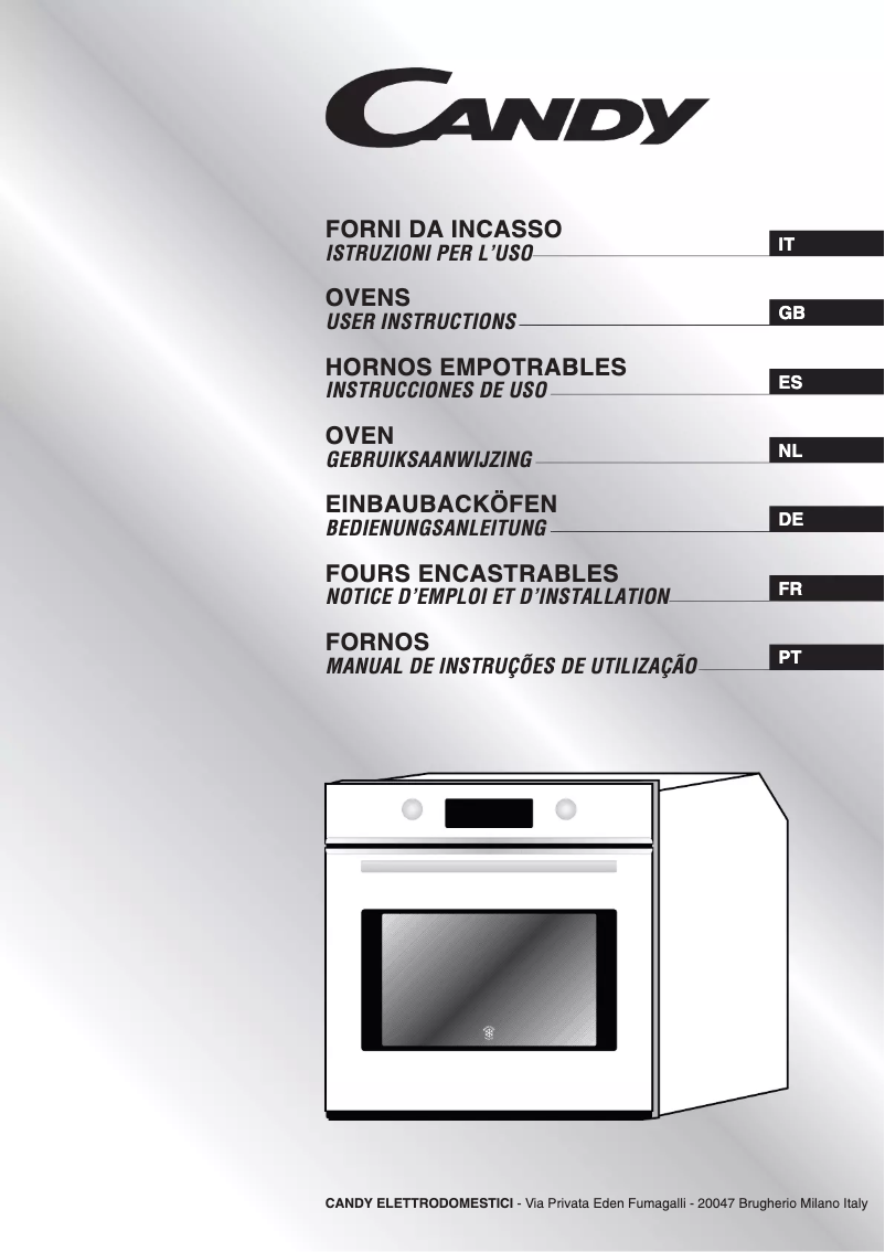 Page n°1 - Manuel utilisateur Candy FL 856 N