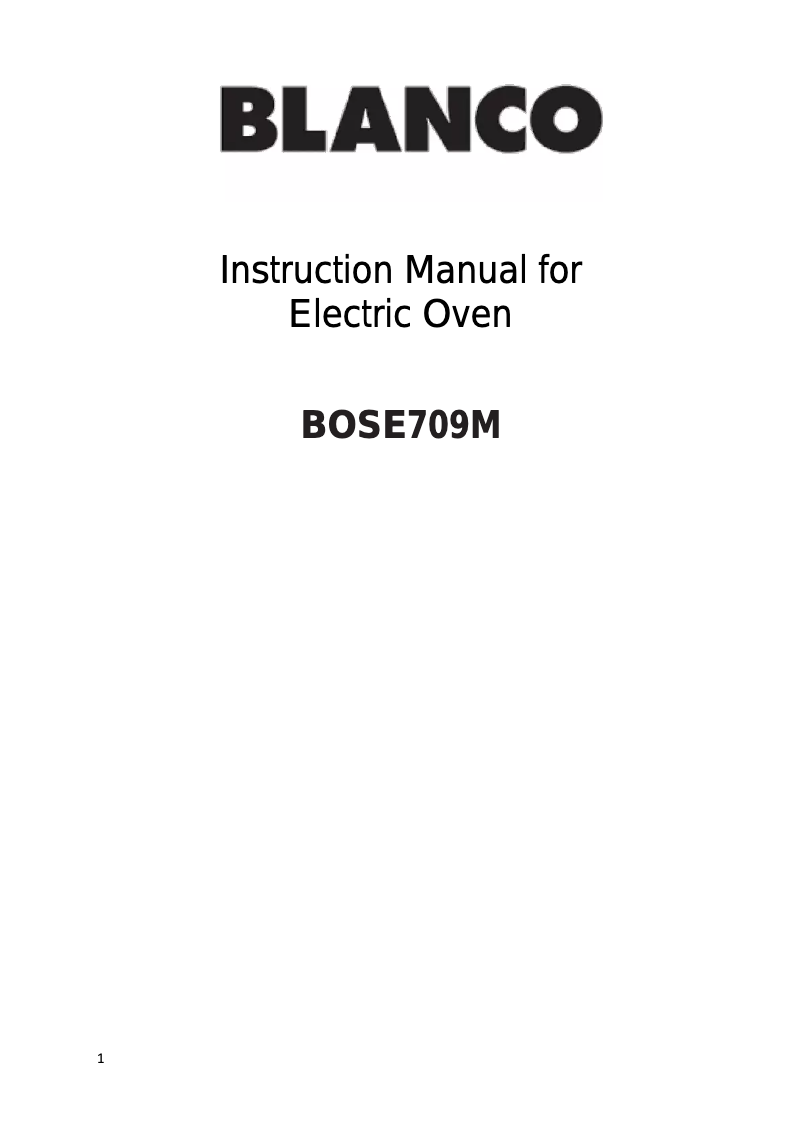 Page 1 de la notice Mode d'emploi BLANCO BOSE709M