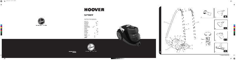 Page n°1 - Manuel utilisateur Hoover Spirit TSP 2001
