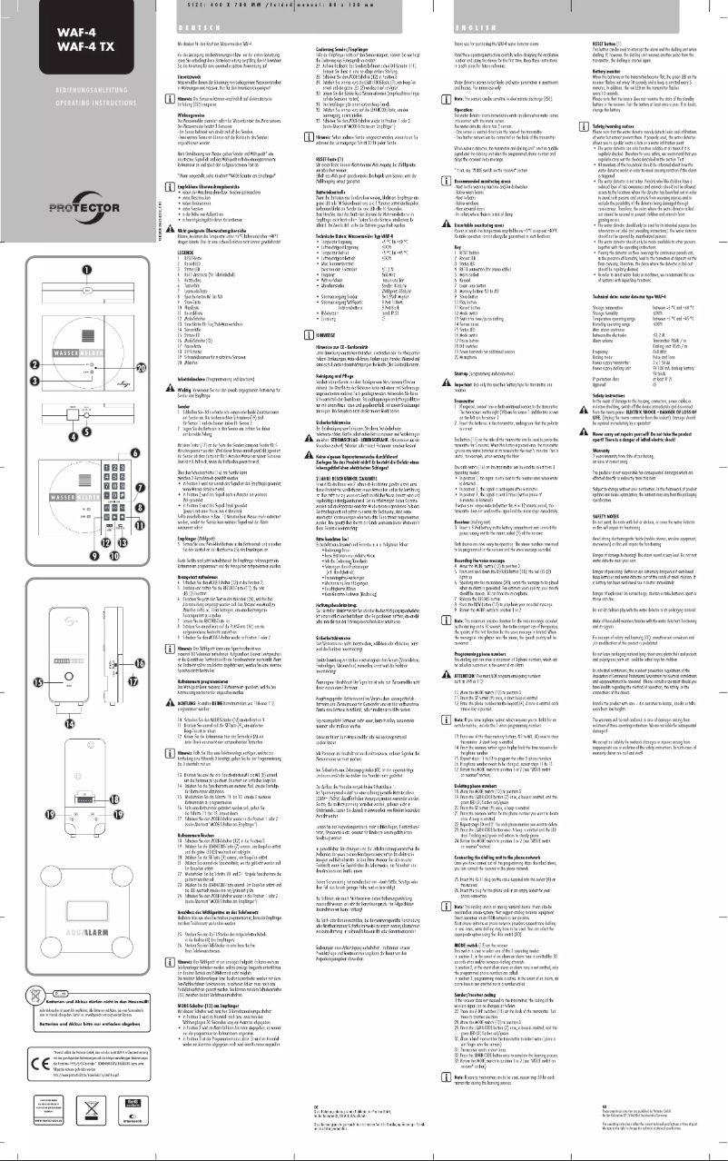 Image de la première page du manuel de l'appareil WAF-4
