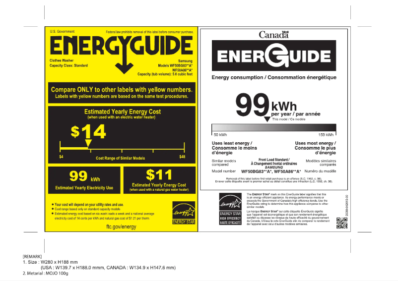 Image de la première page du manuel de l'appareil WF50BG8300AE