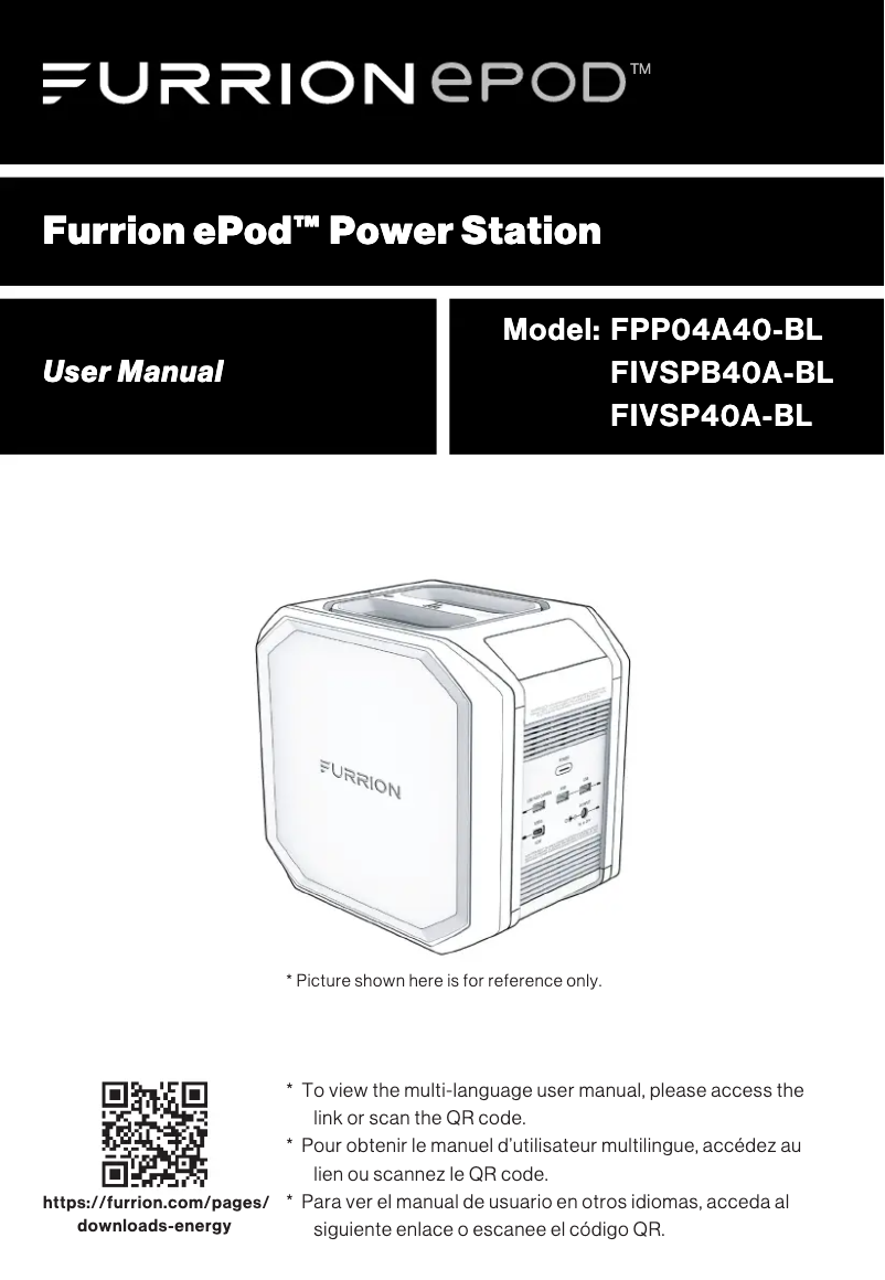 Imagen de la primera página del manual del dispositivo FIVSPB40A-BL