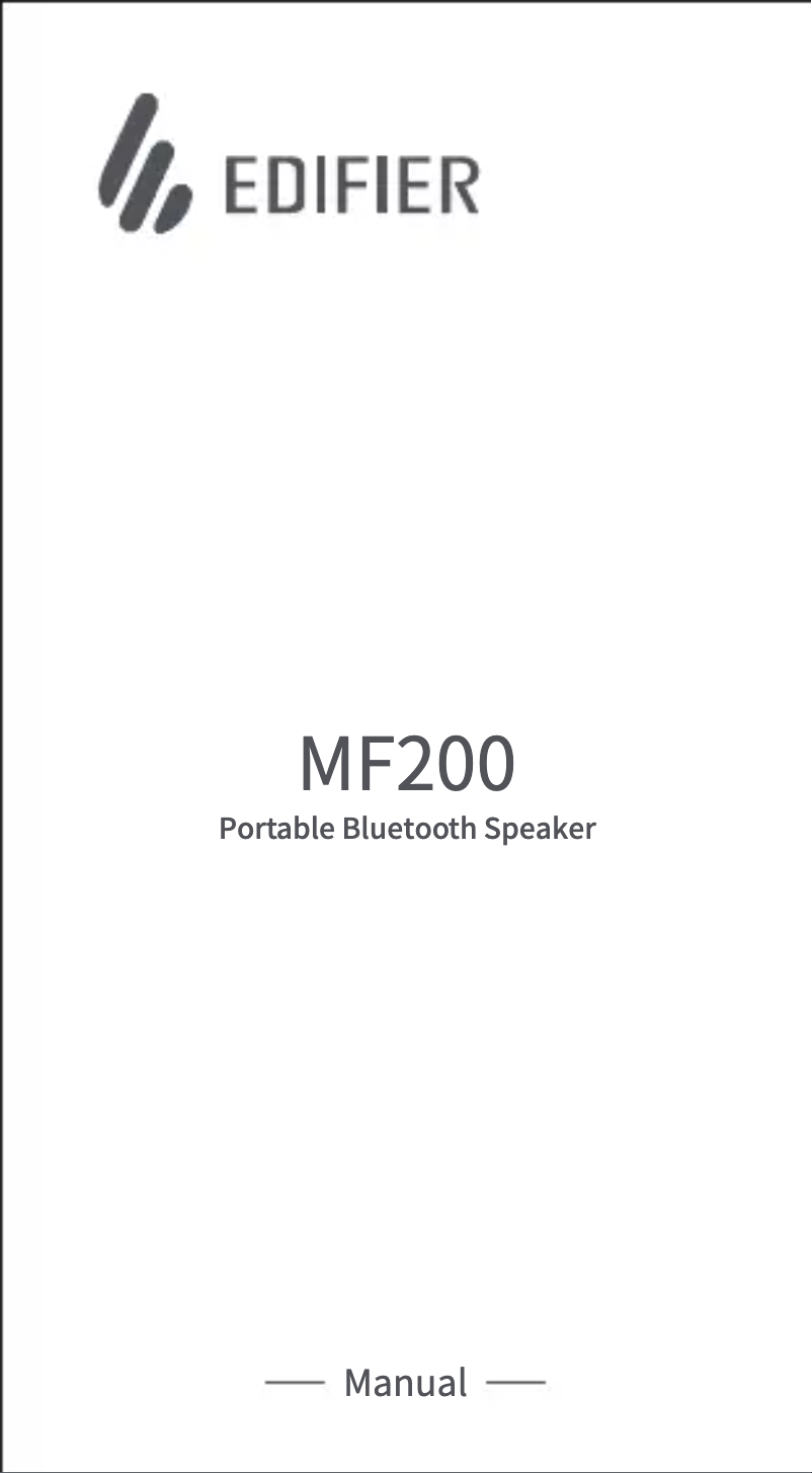 Image de la première page du manuel de l'appareil MF200