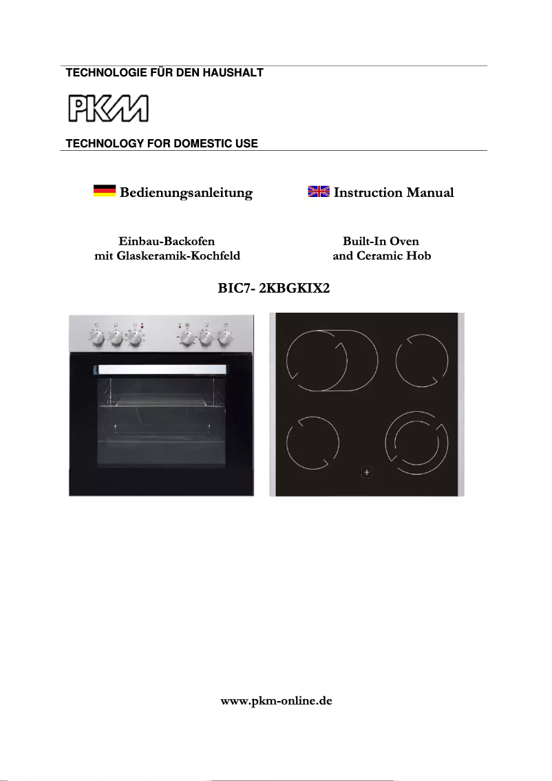 Page 1 de la notice Manuel utilisateur PKM BIC7-2KBGKIX2