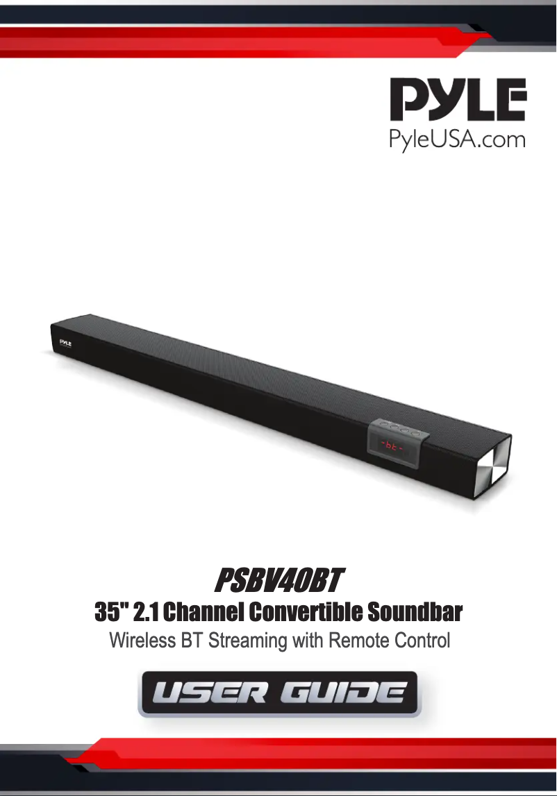 Image de la première page du manuel de l'appareil PSBV40BT