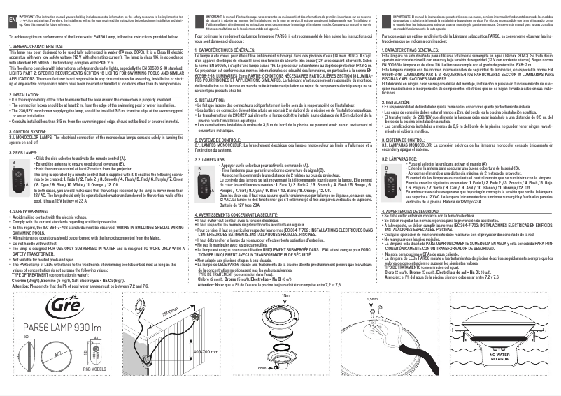 Page 1 de la notice Manuel utilisateur Gre LEDP56WE