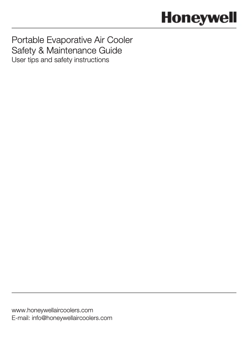 Page n°1 - Manuel utilisateur Honeywell C060PM