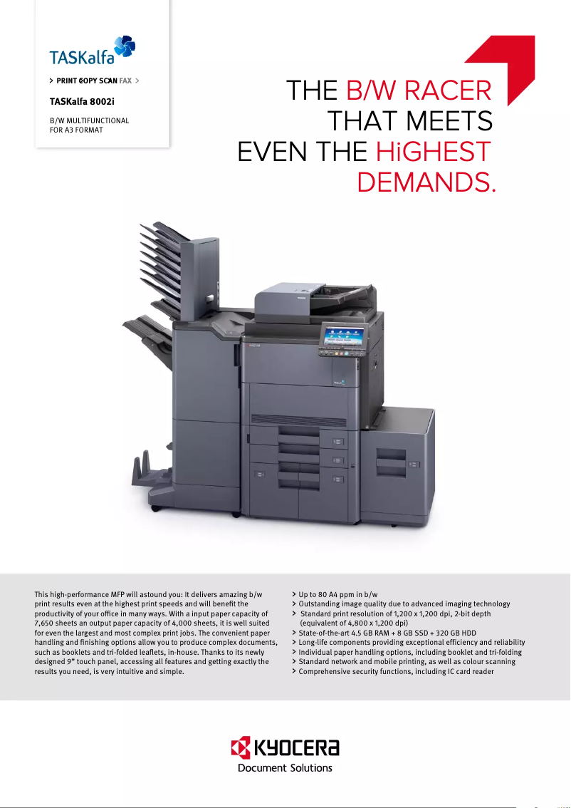 Image de la première page du manuel de l'appareil TASKalfa 8002i