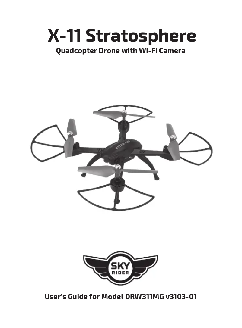 Image de la première page du manuel de l'appareil X-11 Stratosphere