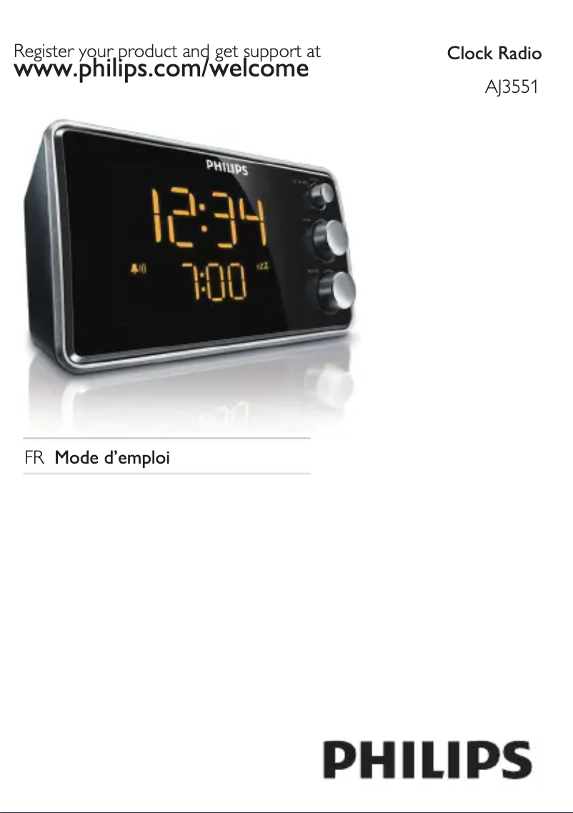 Page 1 de la notice Manuel utilisateur Philips AJ3551