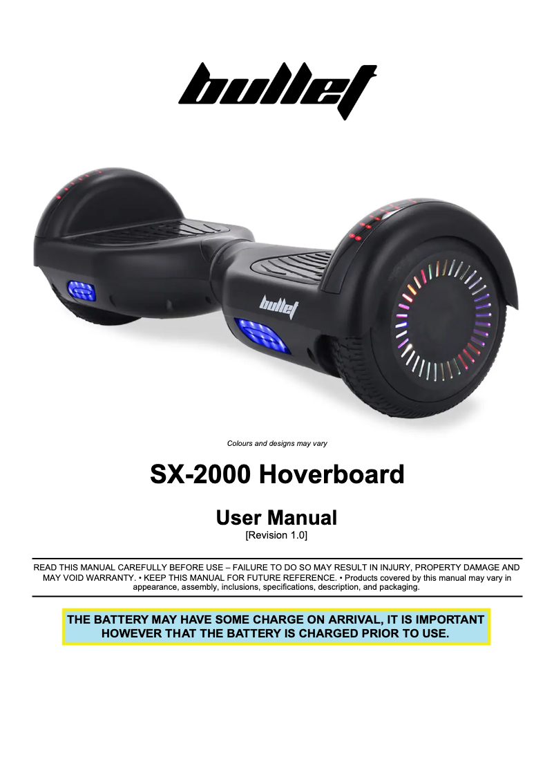 Image de la première page du manuel de l'appareil SX-2000