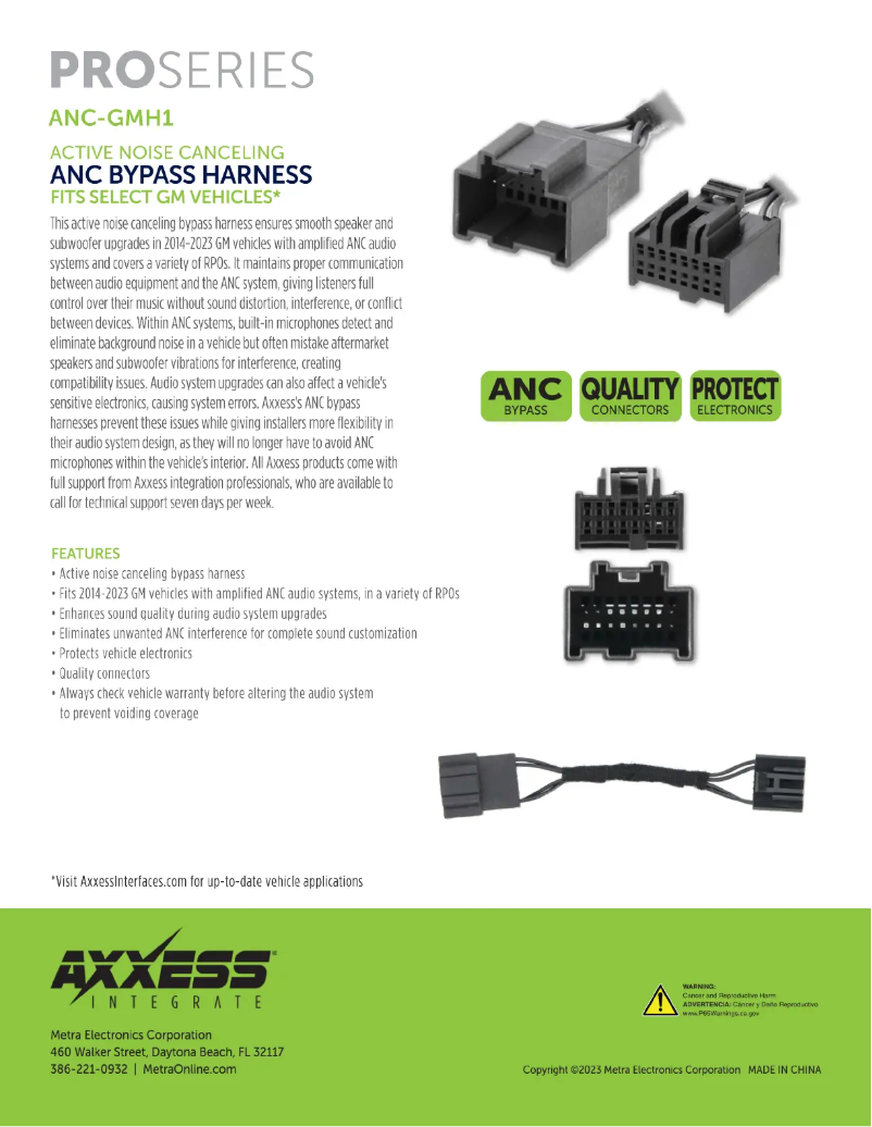 Página 1 del manual Ficha técnica AXESS ANC-GMH1