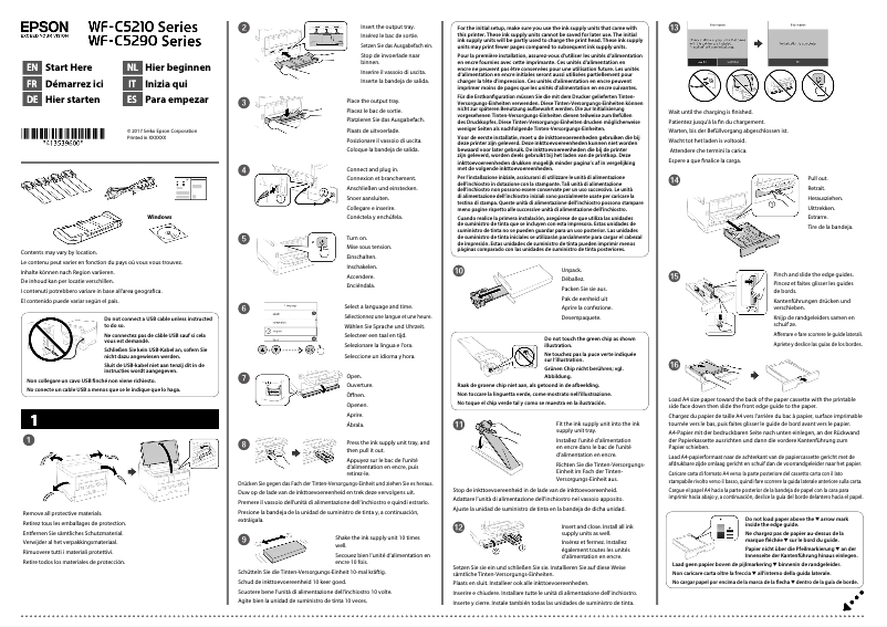 Image de la première page du manuel de l'appareil WorkForce Pro WF-C5290