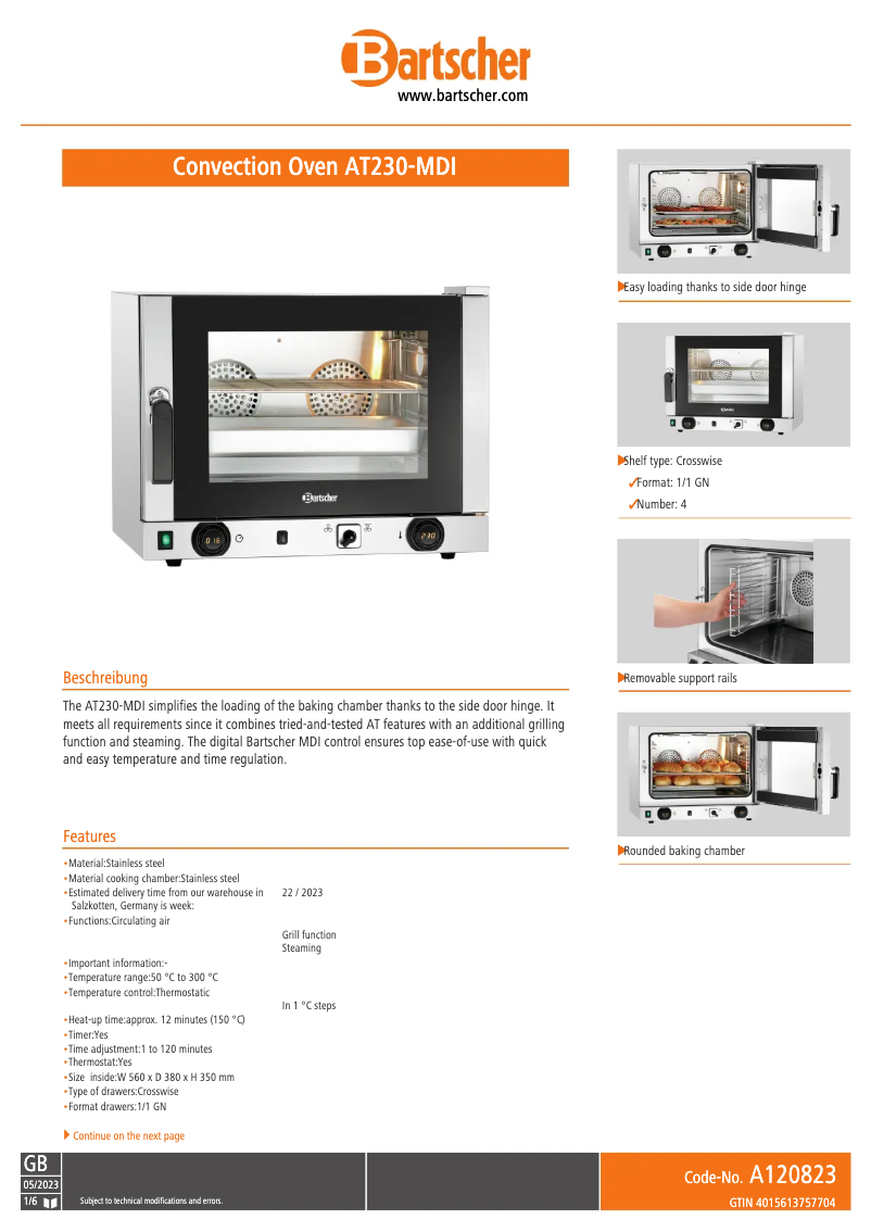 Image de la première page du manuel de l'appareil AT230-MDI