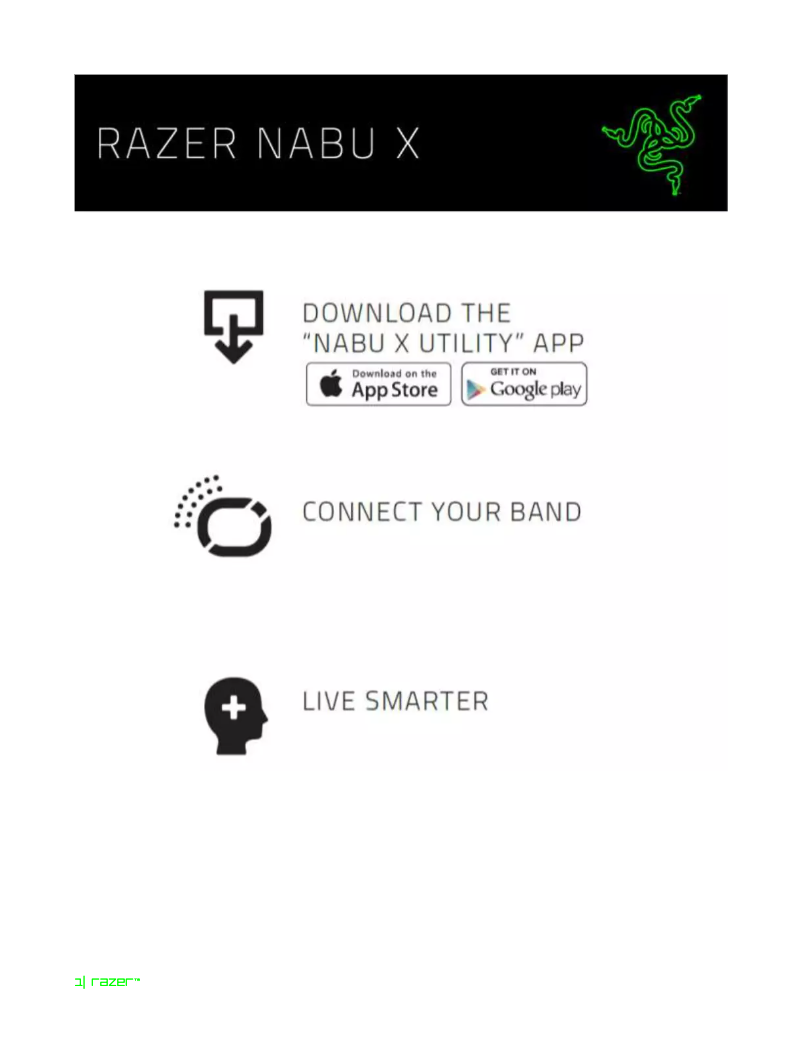 Page 1 de la notice Manuel utilisateur Razer Nabu X