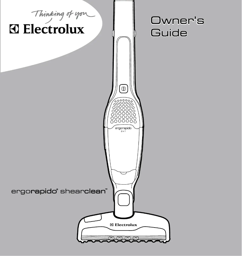 Page 1 de la notice Manuel d'utilisation et d'entretien Electrolux Ergorapido Brushroll EL1061A